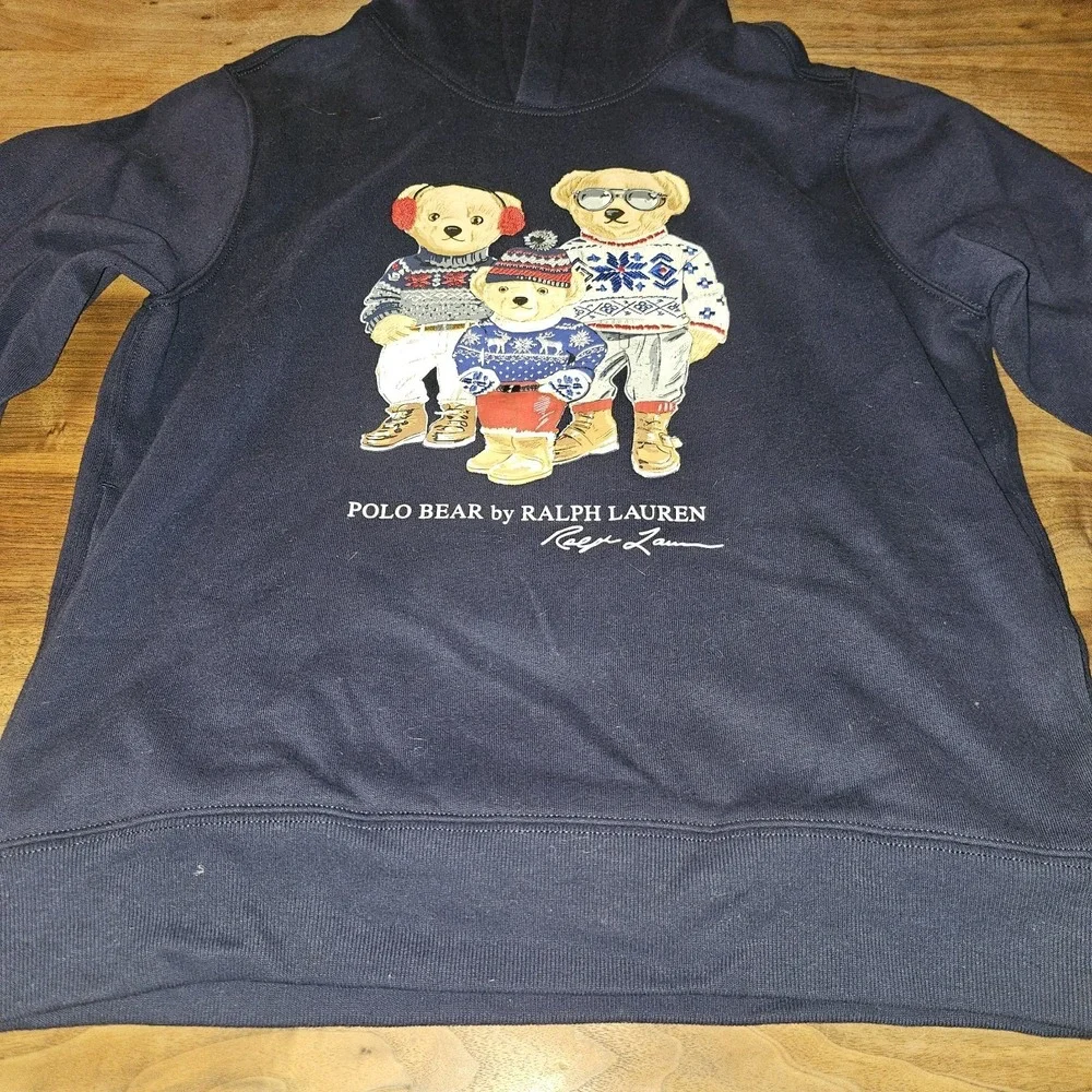 Ralph Lauren Bear Sweatshirt. Big Boy Sz 16. Preppy. Old Money.